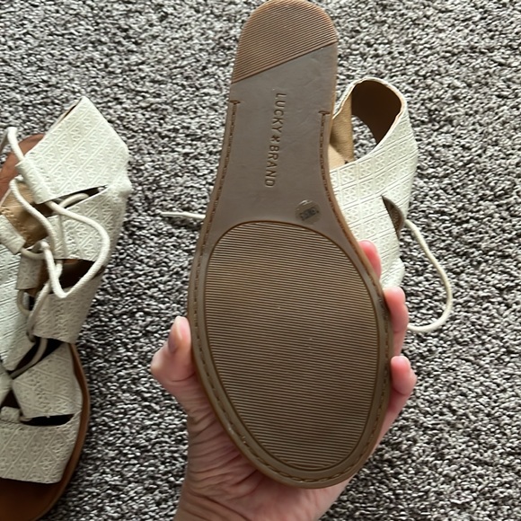 Lucky Brand Ghillie Lace Up Wedge Sandals - Picture 10 of 13